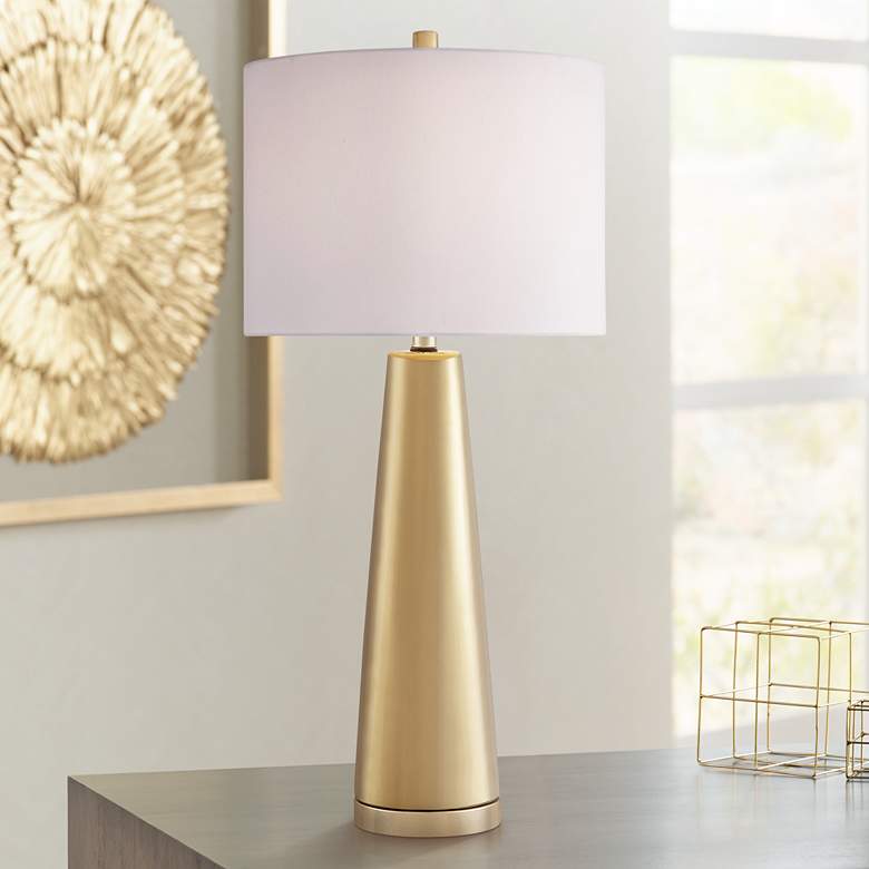 Image 1 Lite Source Tyrone Light Gold Ceramic Table Lamp