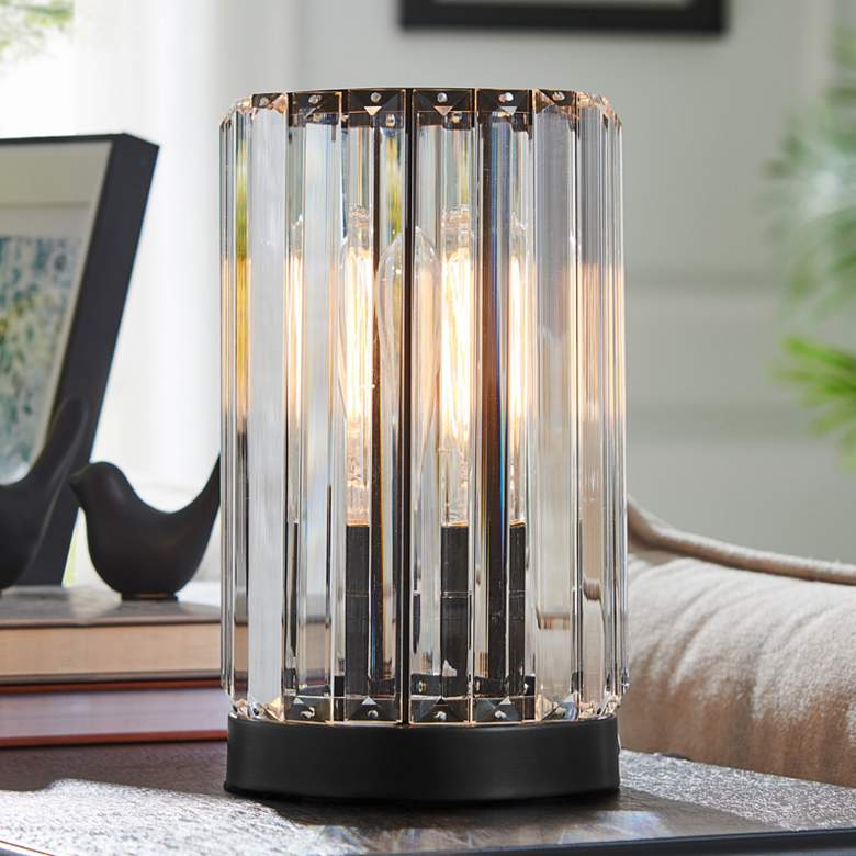 Image 1 Lite Source Umika 9 3/4" High Black Metal Accent Table Lamp