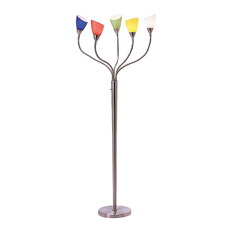 Image 1 Lite Source Uni Multi Color Gooseneck Floor Lamp