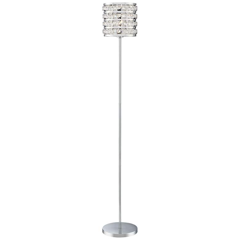Image 1 Lite Source Valerie 62 1/4 inch High Modern Crystal Floor Lamp