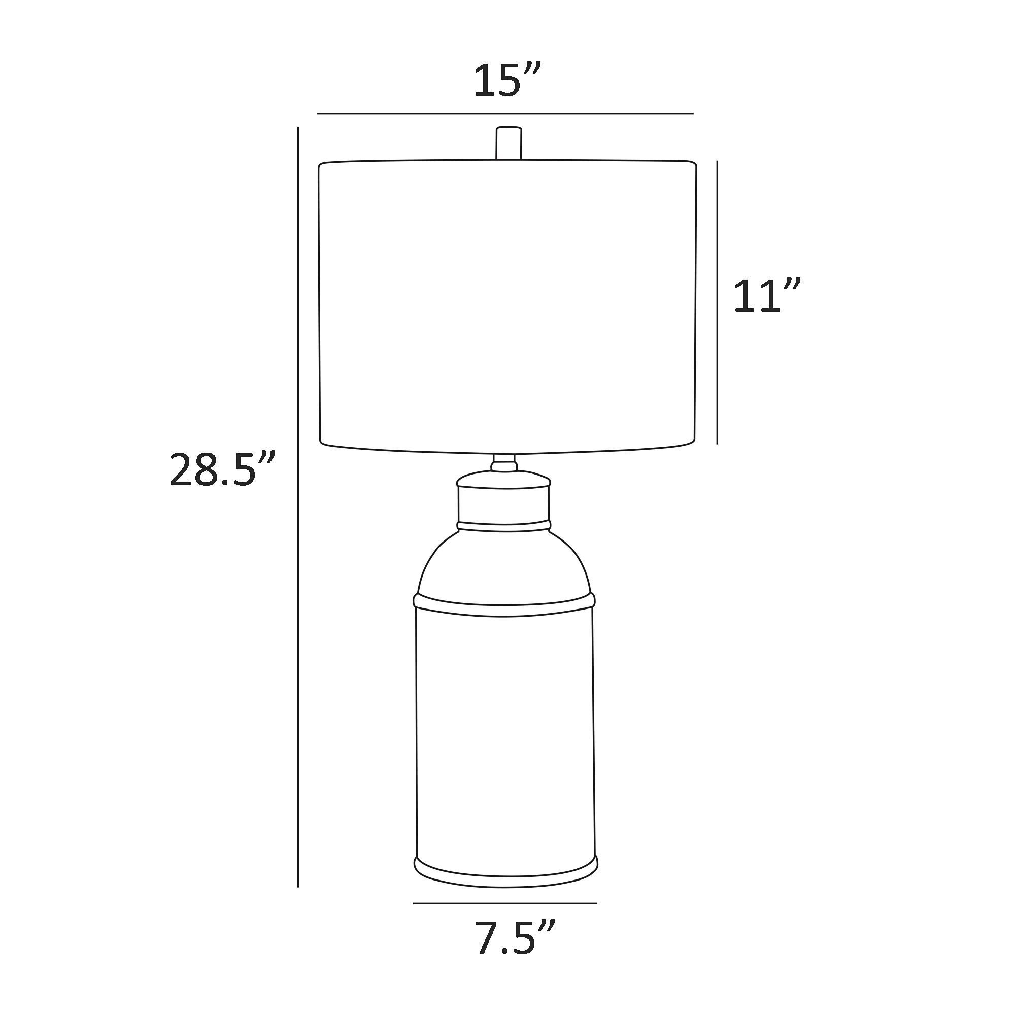 Lite Source Varden Aged Bronze Ceramic Bottle Table Lamp 216P1