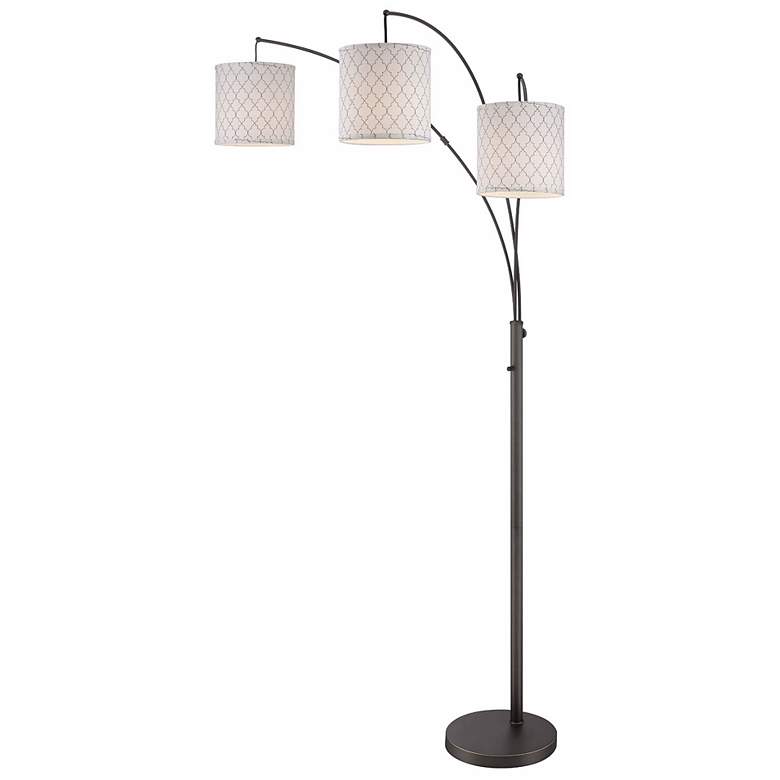 Image 2 Lite Source Vasanti 85" 3-Light Dark Bronze Arc Floor Lamp more views