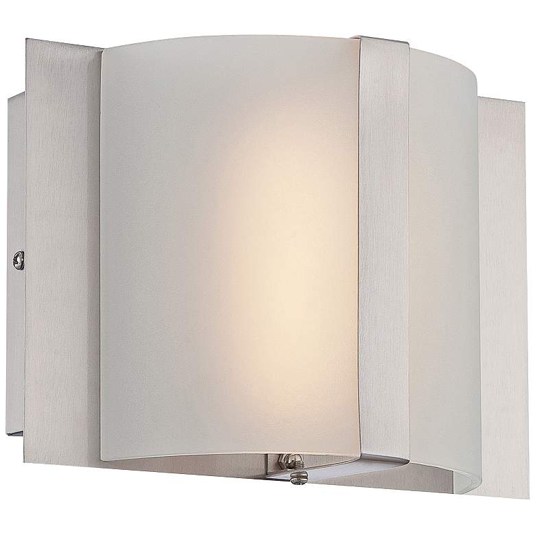 Image 2 Lite Source Waldo 8 1/2" Wide Frosted Glass LED Wall Sconce more views