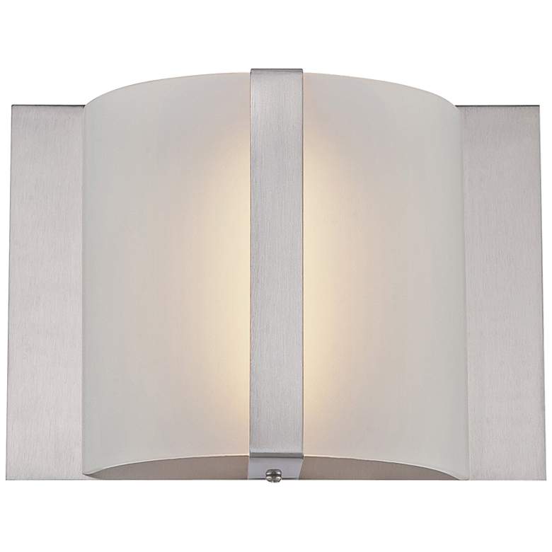 Image 1 Lite Source Waldo LED 8 1/2 inchW Frosted Glass Wall Sconce