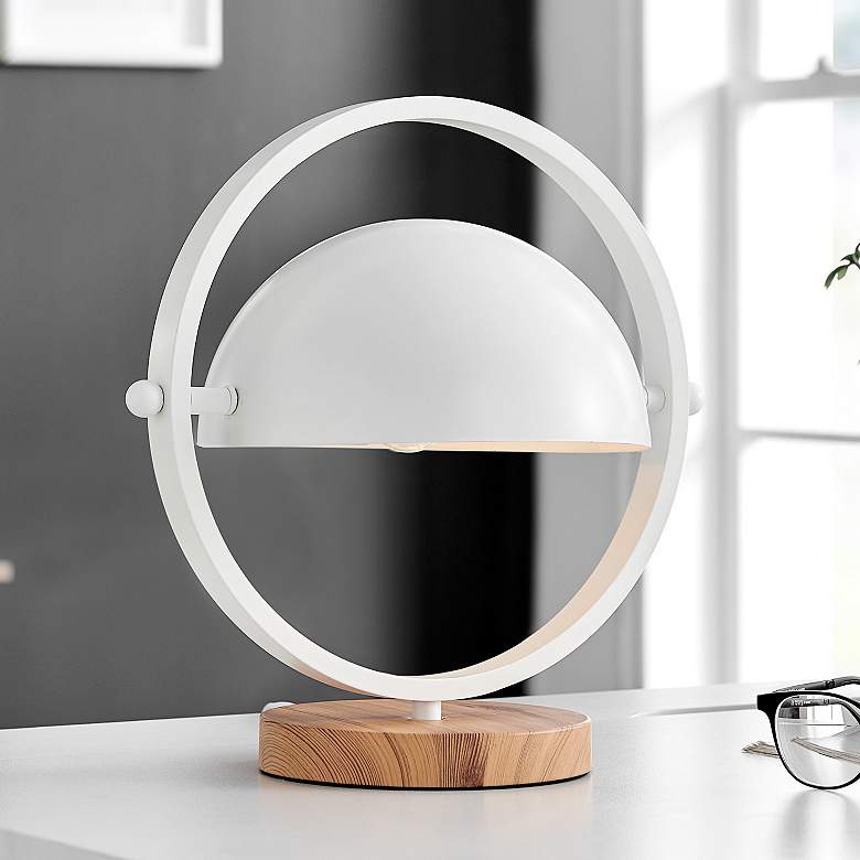 Image 1 Lite Source Wanda 13" High White Metal Accent Table Lamp