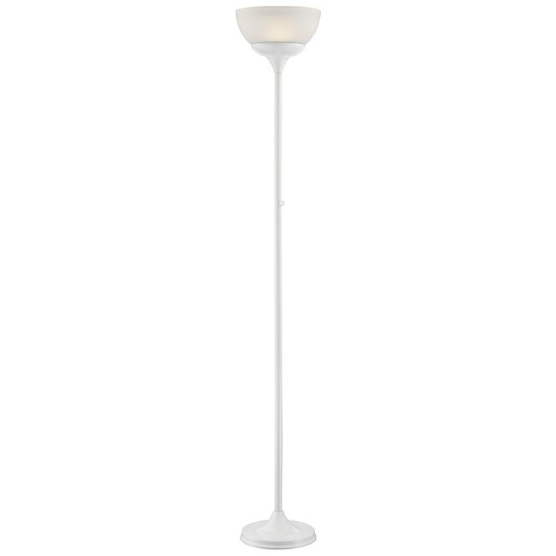 Image 1 Lite Source Ward White LED Torchiere Floor Lamp