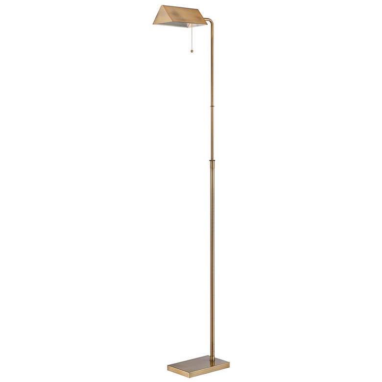 Image 3 Lite Source Wayland Adjustable Height Brushed Brass Floor Lamp more views