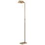 Lite Source Wayland Adjustable Height Brushed Brass Floor Lamp