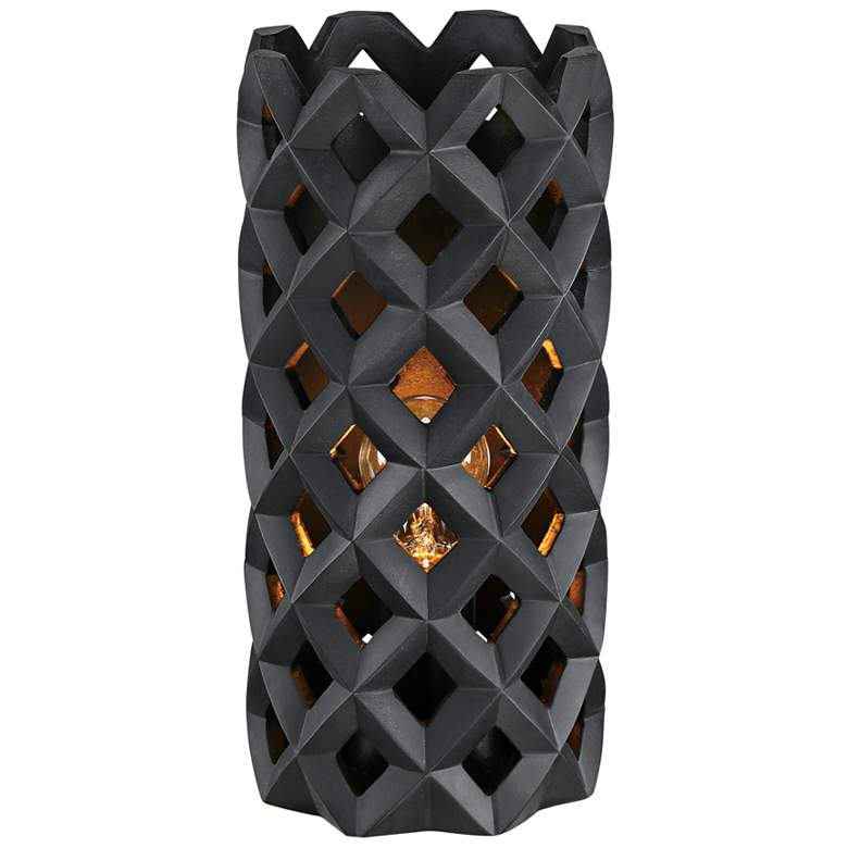 Image 1 Lite Source Wesler 12 3/4"H Black Uplight Accent Table Lamp