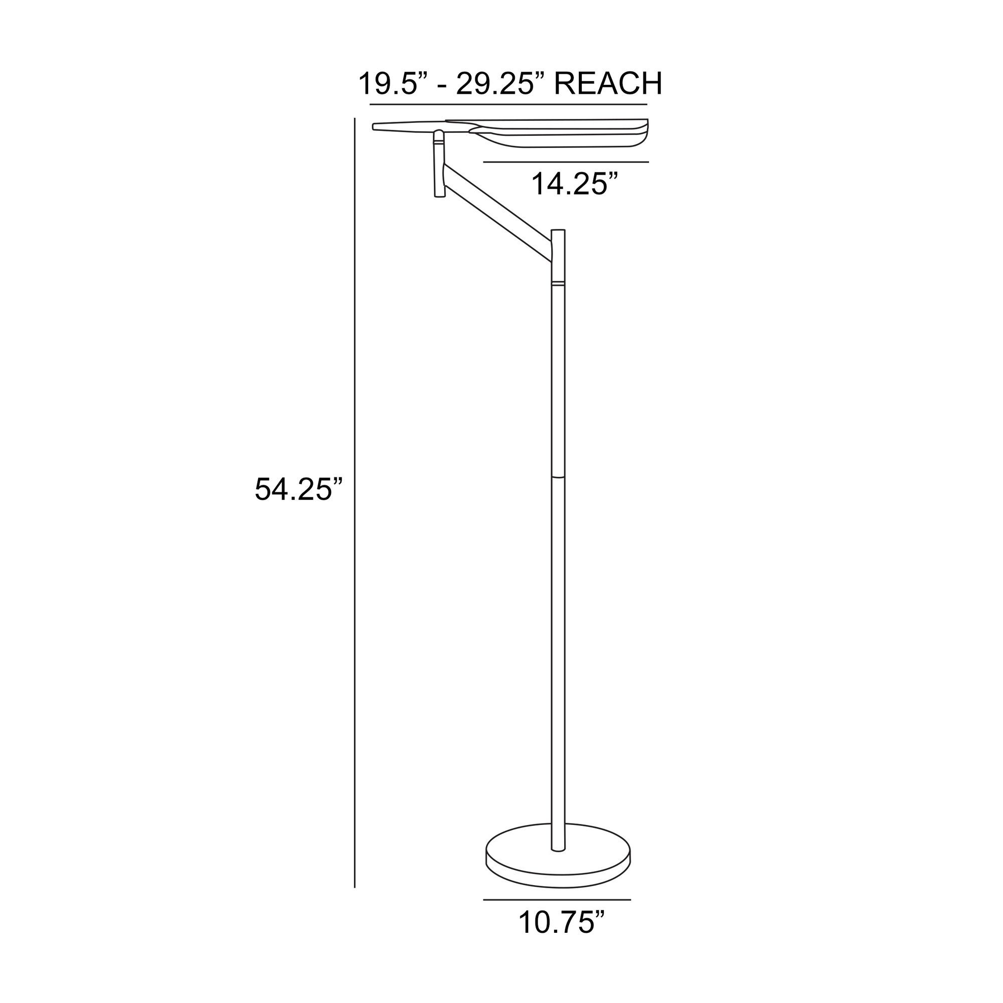 Image 4 Lite Source Weston 55 1/2" High Modern LED Black Finish Floor Lamp more views