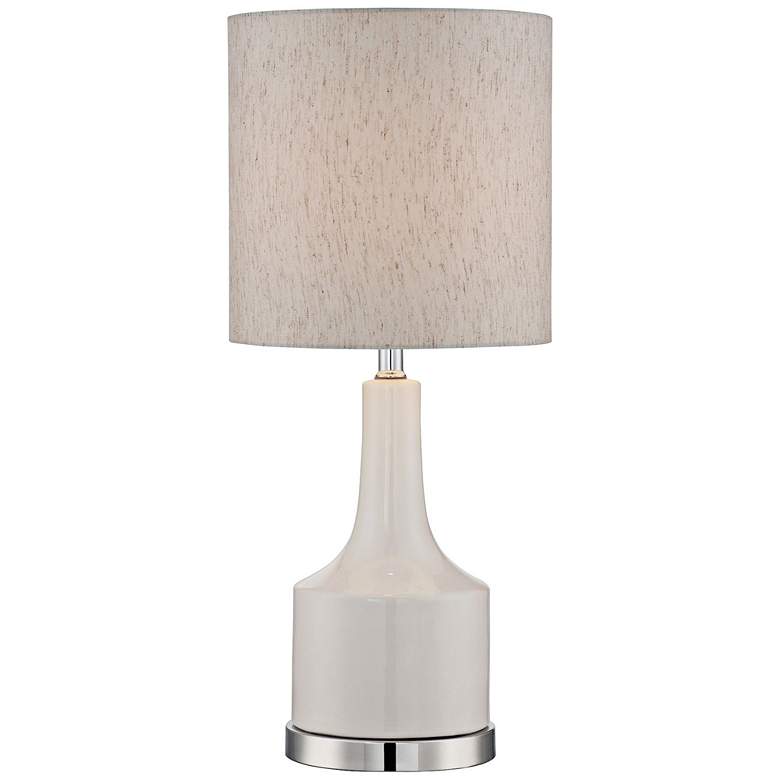 Image 1 Lite Source White Ceramic Table Lamp