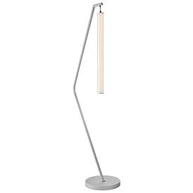 Image1 of Lite Source Wilfred 71" High Silver Modern Floor Lamp