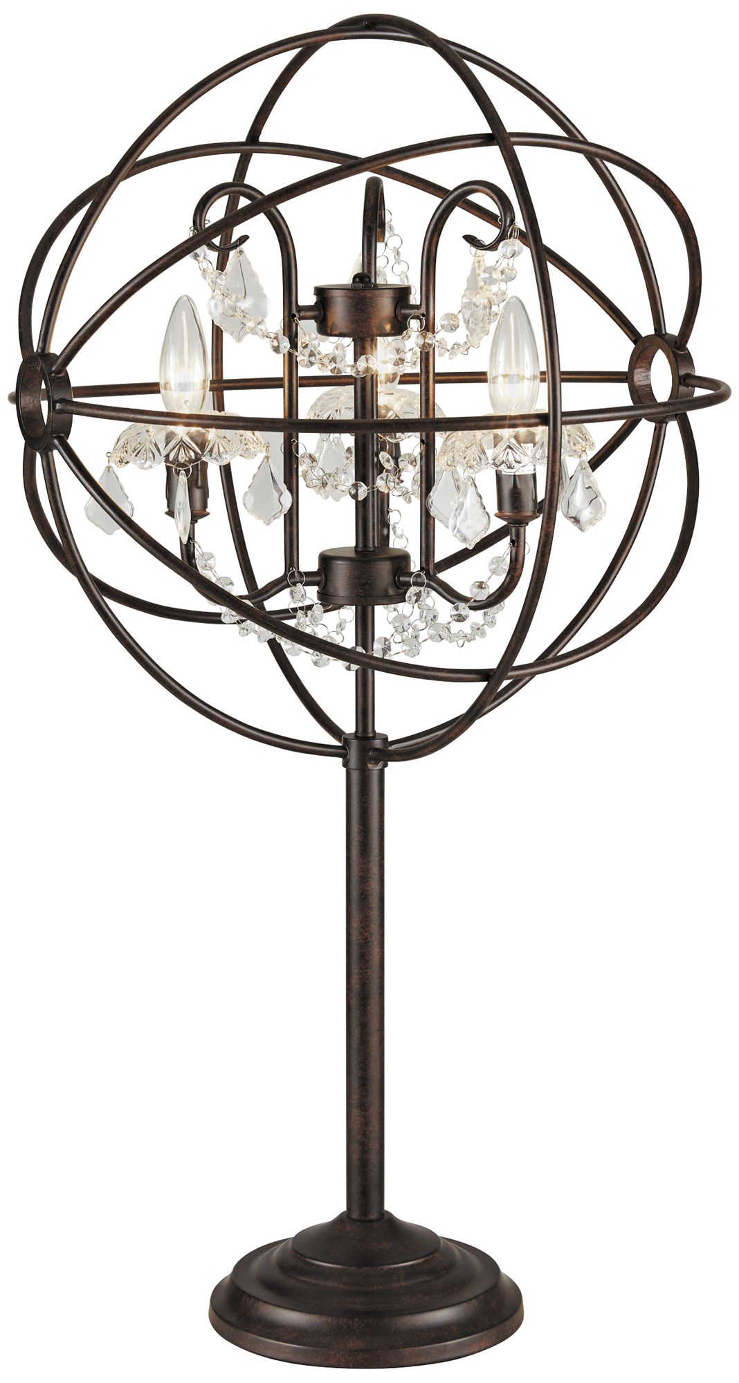 bronze chandelier table lamp