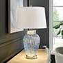 1_Lite Source Wyatt Table Lamp Blue Glass