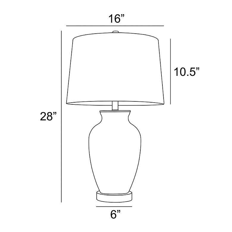 Image 4 Lite Source Wyatt Table Lamp Blue Glass more views