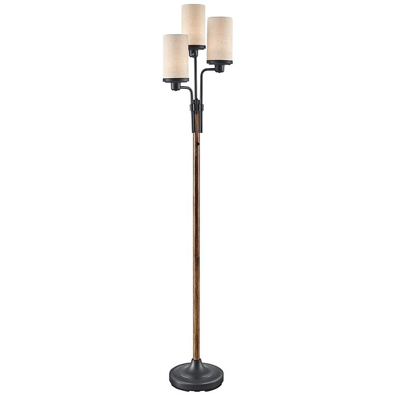 Image 2 Lite Source Wynter 69" High Dark Bronze 3-Light Torchiere Floor Lamp