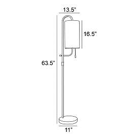 Image5 of Lite Source Xandra 63 1/2" High Black Finish Modern Floor Lamp more views