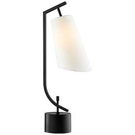 Image2 of Lite Source Xandra Black Metal Angular Modern Table Lamp