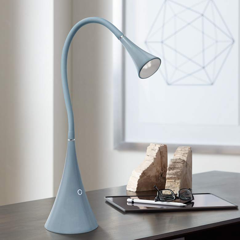 Image 1 Lite Source Xena Gray LED Desk Lamp