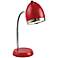 Lite Source Zachary Red and Chrome Gooseneck Desk Lamp
