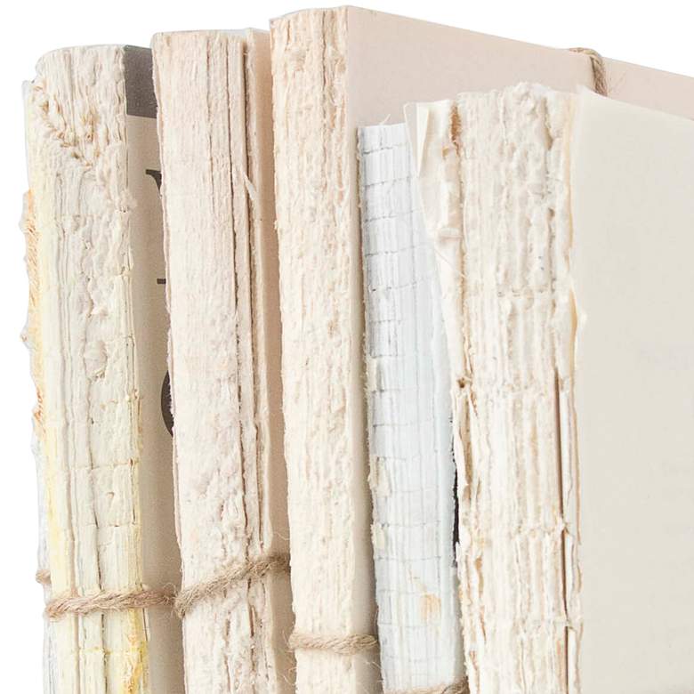 Literal White and Natural Decorative Unbound Books Set of 6 more views