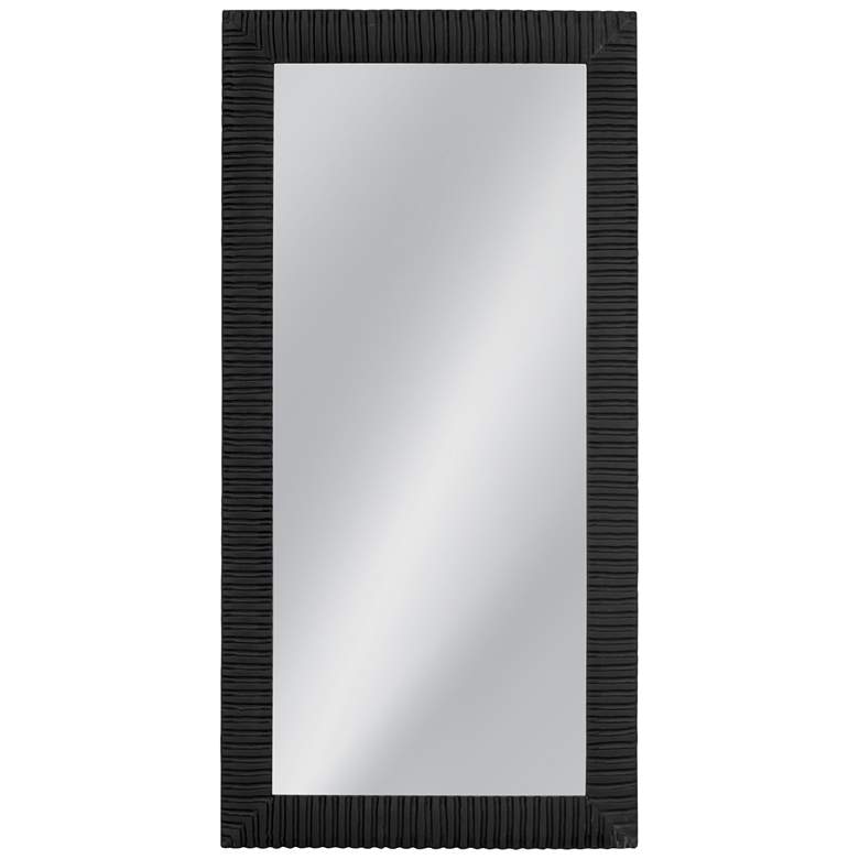 Image 1 Lithea 32" x 72" Matte Black Floor Mirror