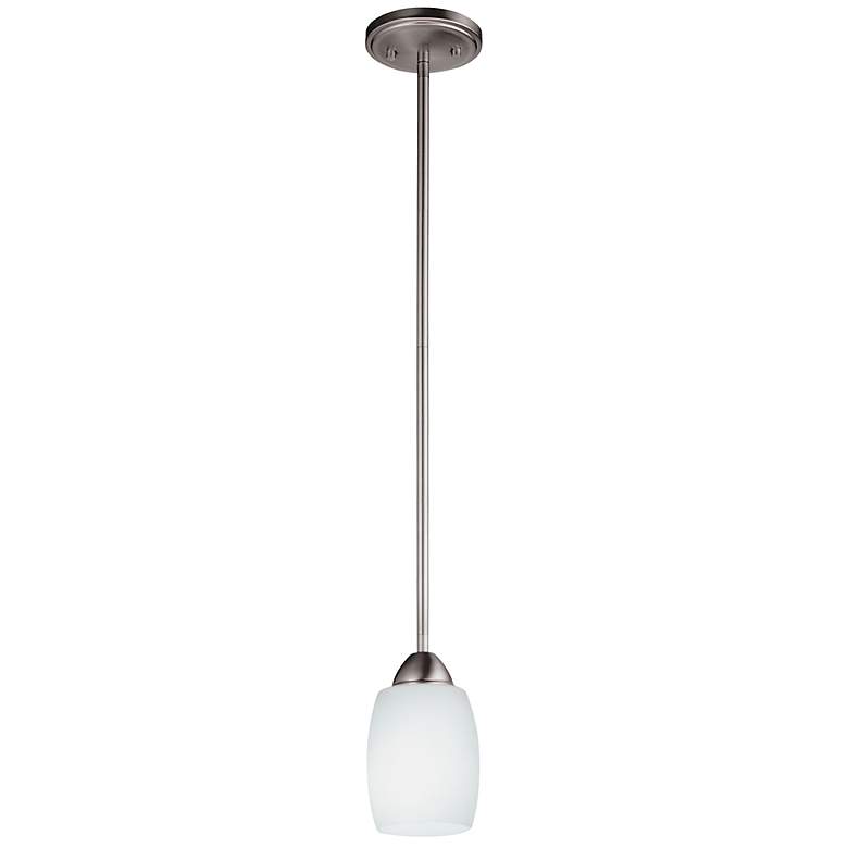 Image 4 Lithonia Ferros 5 inch Wide Frosted Glass Modern Mini Pendant Chandelier more views