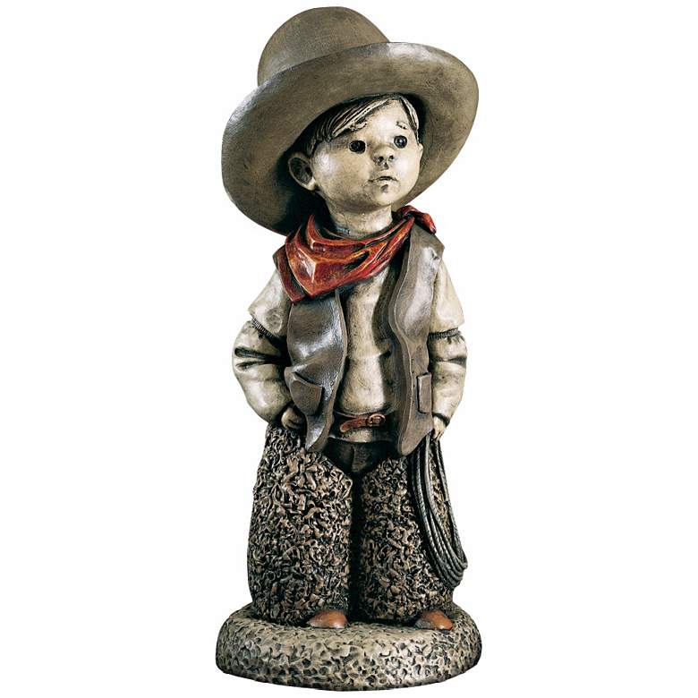 Image 1 Little Boy Cowboy 18" High Yard Decor Garden Sculpture