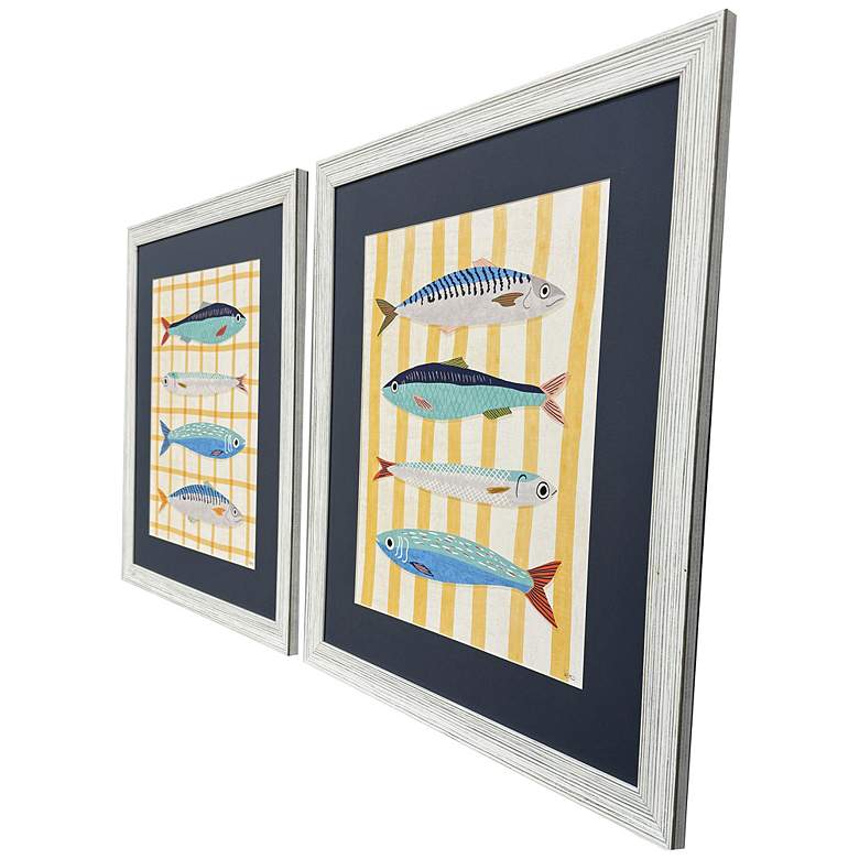 Image 2 Little Fish 25"W x 29"H Framed Art Set of 2 more views