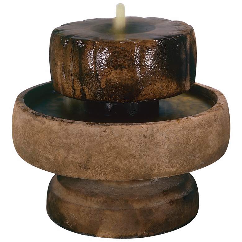 Image 1 Little Millstone 23" High Patio Garden Bubbler Fountain
