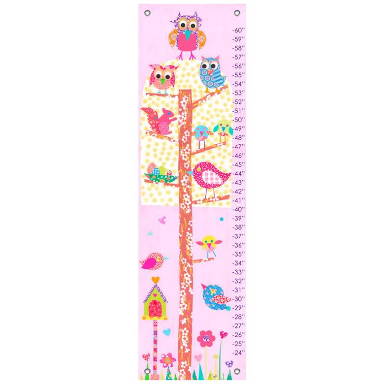 Image 1 Little Owls Canvas Growth Chart