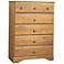 Little Treasures Collection Country Pine 5-Drawer Chest