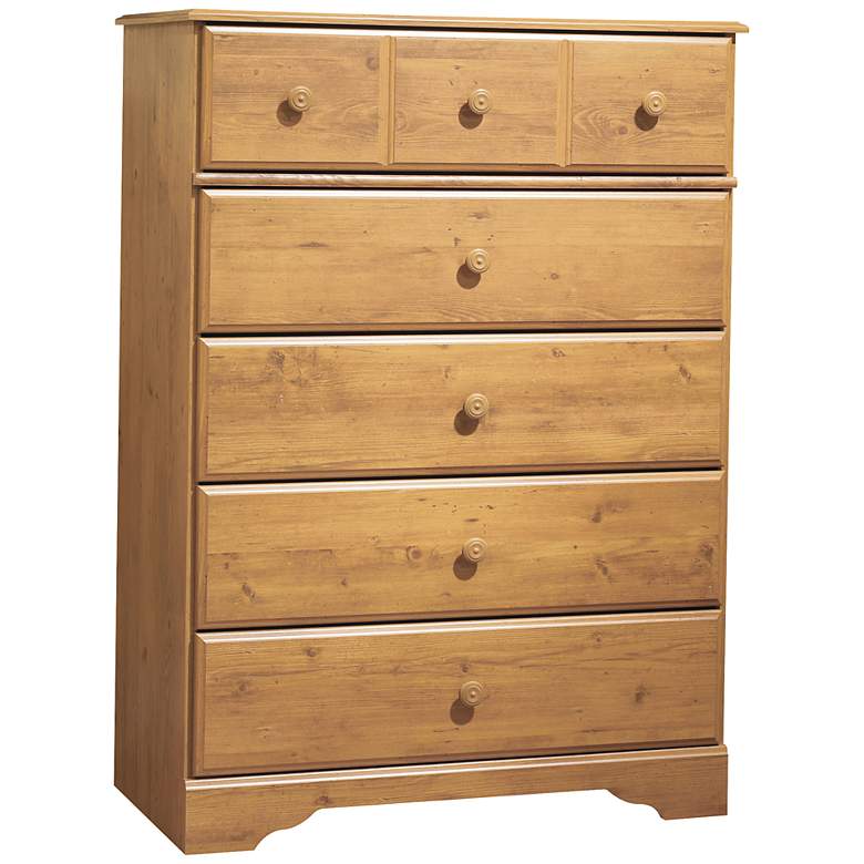 Image 1 Little Treasures Collection Country Pine 5-Drawer Chest