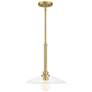 Litto 14 in. 1-Light Brushed Gold Modern Pendant Light