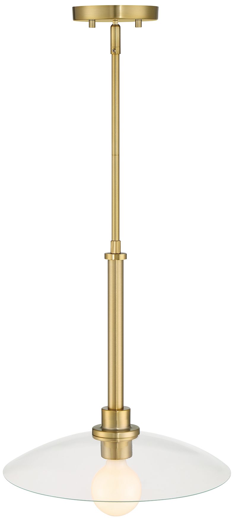 Image 7 Litto 14 in. 1-Light Brushed Gold Modern Pendant Light more views