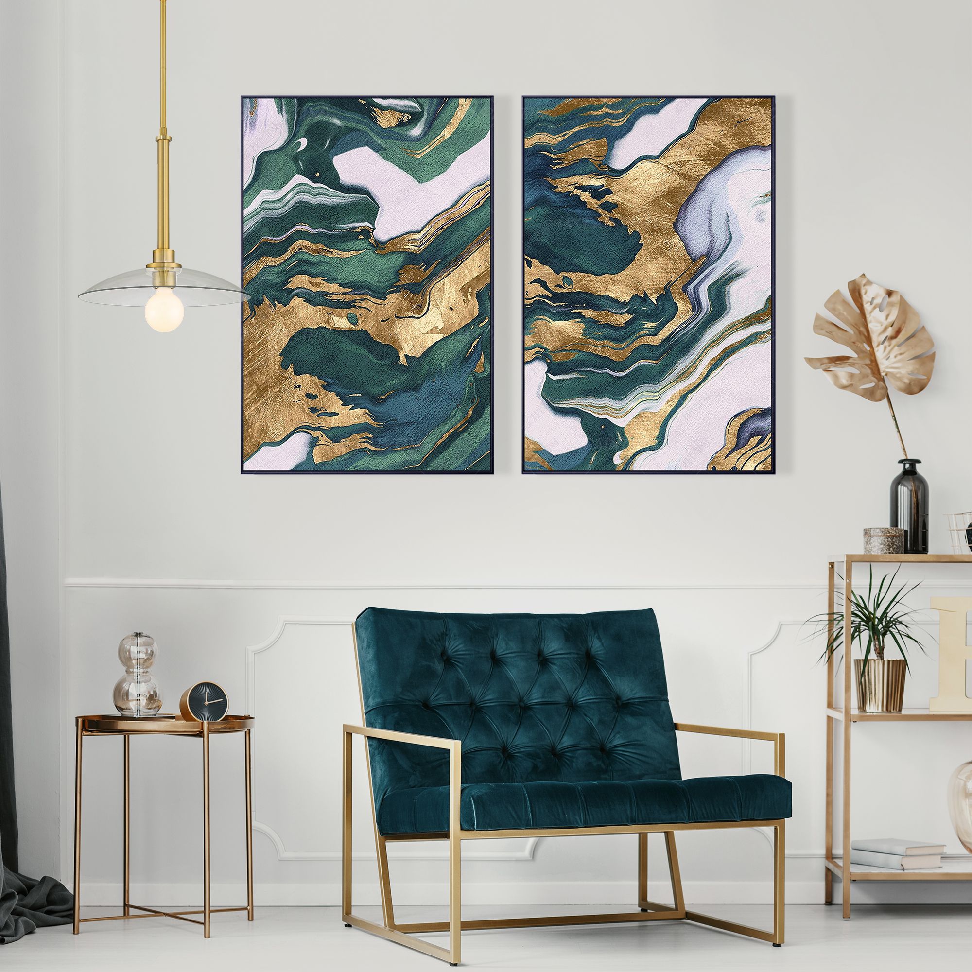 Litto 14 in. 1-Light Brushed Gold Modern Pendant Light