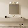 4_Litto 24 in. 3-Light Brushed Gold Modern Vanity Light with Glass Shade more views
