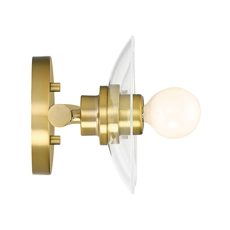 Image 6 Litto 24 in. 3-Light Brushed Gold Modern Vanity Light with Glass Shade more views