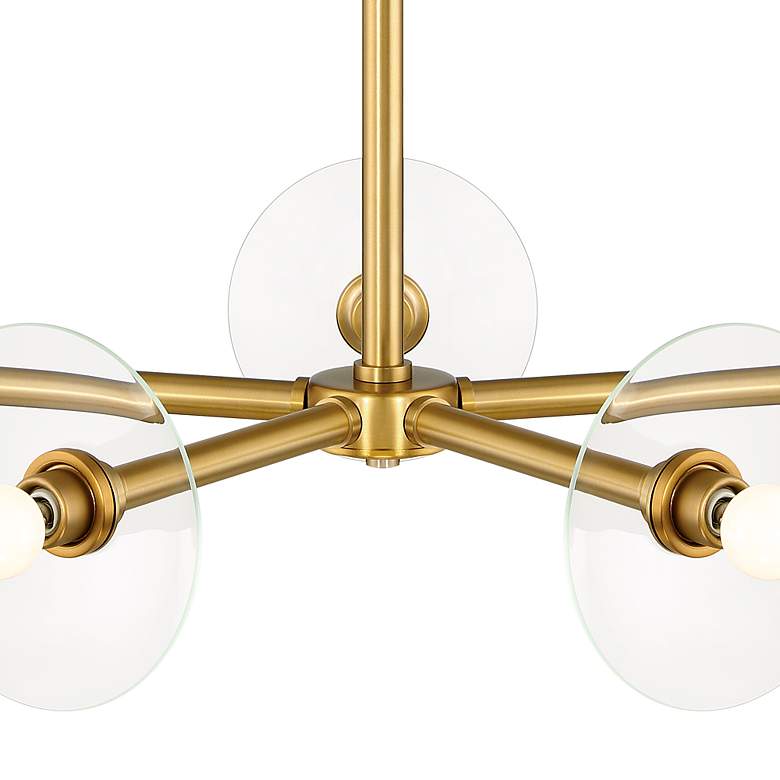 Image 3 Litto 26 1/4" Wide Brushed Gold 5-Light Linear Chandelier more views
