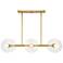 Litto 36" Wide Brushed Gold 6-Light Linear Pendant