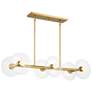 5_Litto 36" Wide Brushed Gold 6-Light Linear Pendant more views