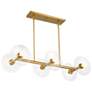 6_Litto 36" Wide Brushed Gold 6-Light Linear Pendant more views