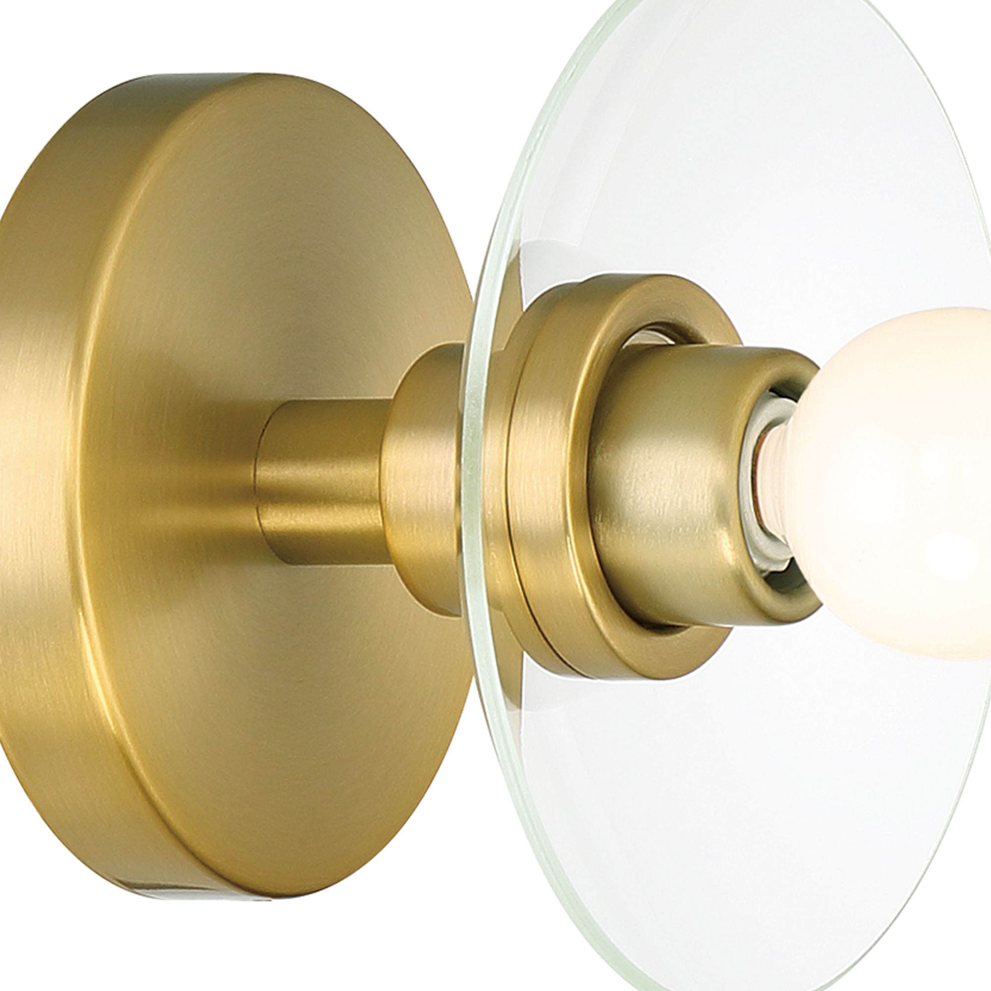 Image 2 Litto 6 in. 1-Light Brushed Gold Modern Wall Sconce Light more views