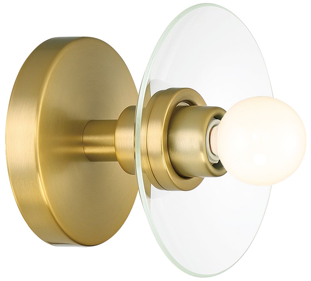 Image 4 Litto 6 in. 1-Light Brushed Gold Modern Wall Sconce Light more views