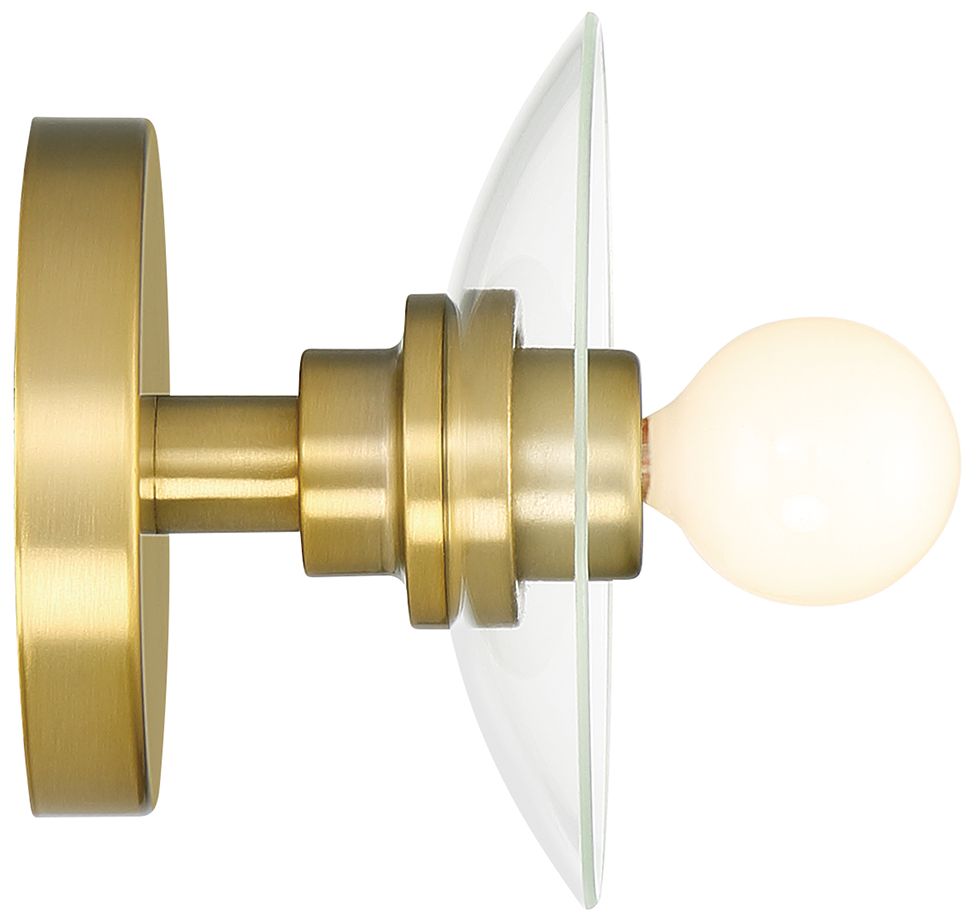 Image 5 Litto 6 in. 1-Light Brushed Gold Modern Wall Sconce Light more views