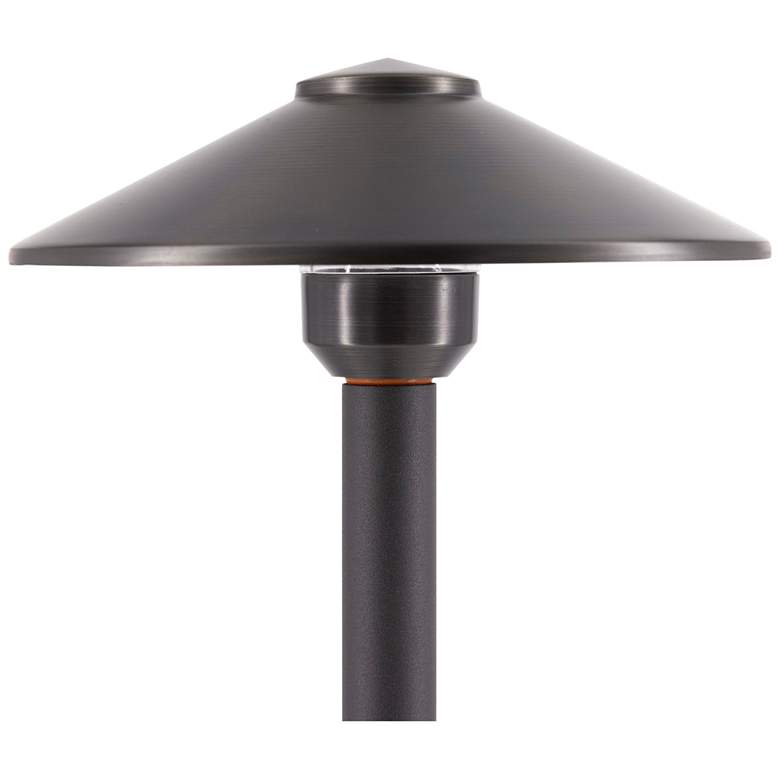 Image 1 Liv 19" High Weathered Bronze LED Direct Burial Post Light