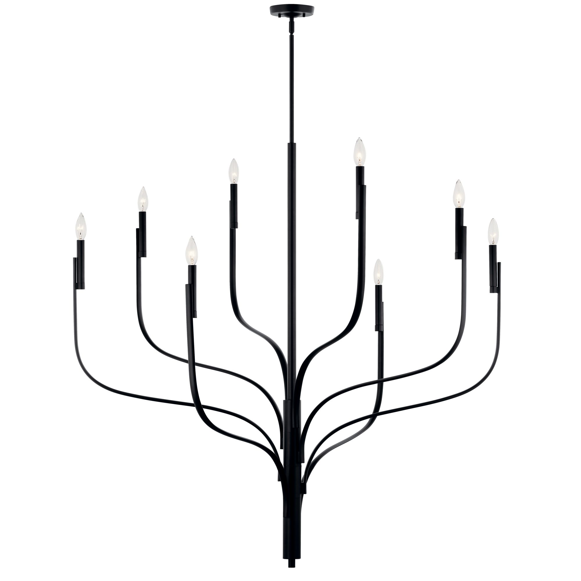 Image 3 Livadia 47.75 Inch 8 Light Chandelier in Black more views