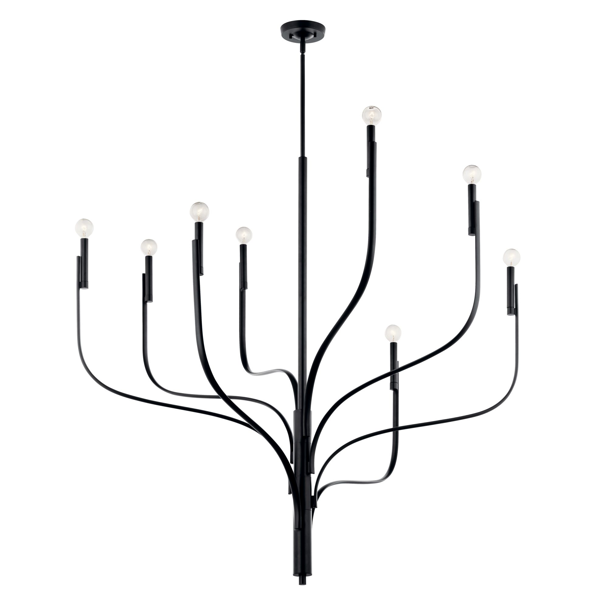 Image 4 Livadia 47.75 Inch 8 Light Chandelier in Black more views