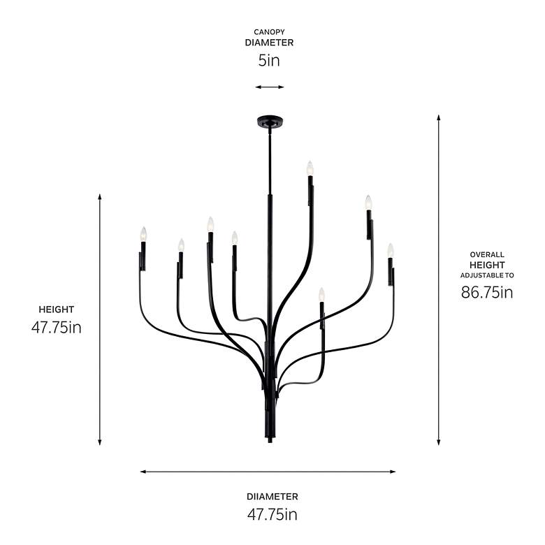 Image 7 Livadia Black Chandelier 8Lt more views
