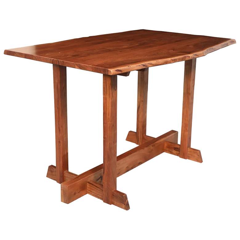 Image 1 Live Honey Gold Natural Acacia Edge Dining Table